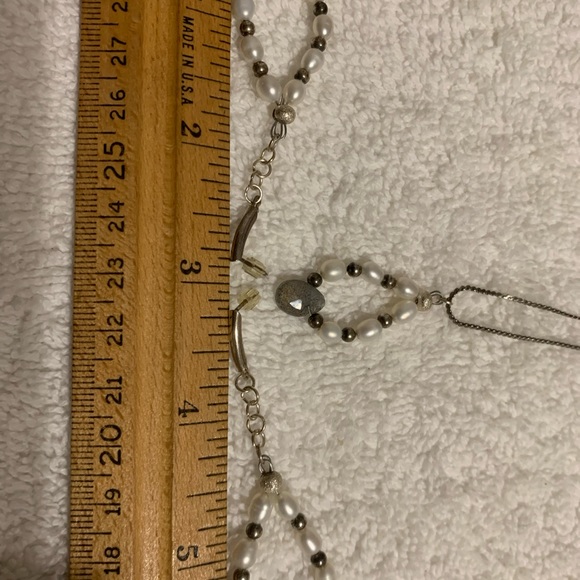 Labradorite Pearl Drop SS Earrings/Pendant Set - Picture 6 of 6